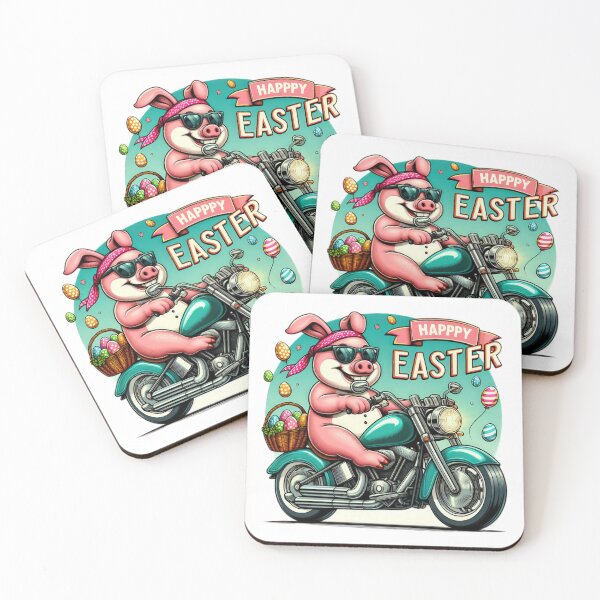 Item preview, pig with sunglasses and motor  happy Easter Funny animals designed and sold by Expressions-Sel.