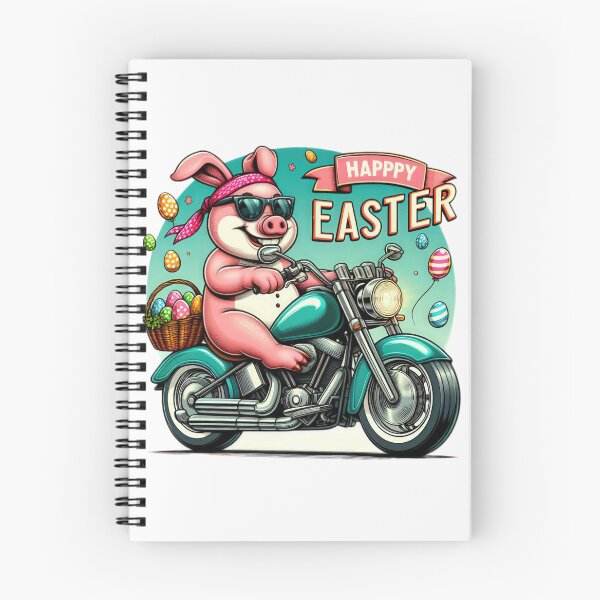 Item preview, pig with sunglasses and motor  happy Easter Funny animals designed and sold by Expressions-Sel.