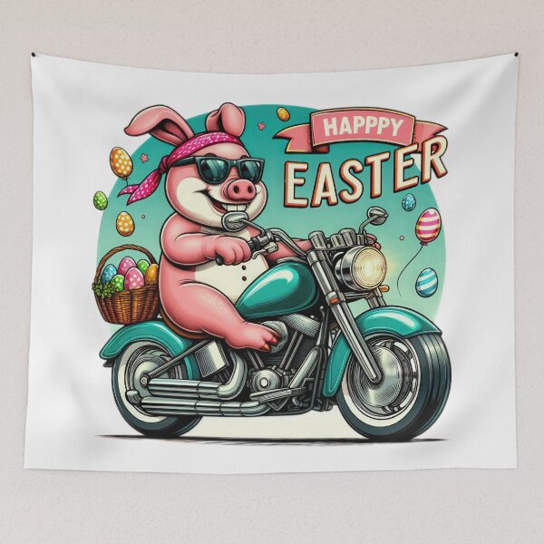 Item preview, pig with sunglasses and motor  happy Easter Funny animals designed and sold by Expressions-Sel.