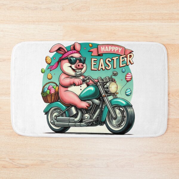 Item preview, pig with sunglasses and motor  happy Easter Funny animals designed and sold by Expressions-Sel.