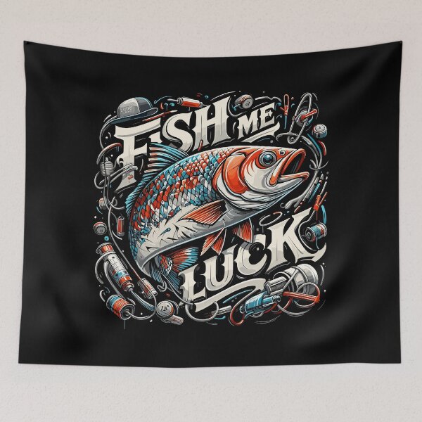 Item preview, Fish me luck fishing gift designed and sold by Pineapple-Tree.