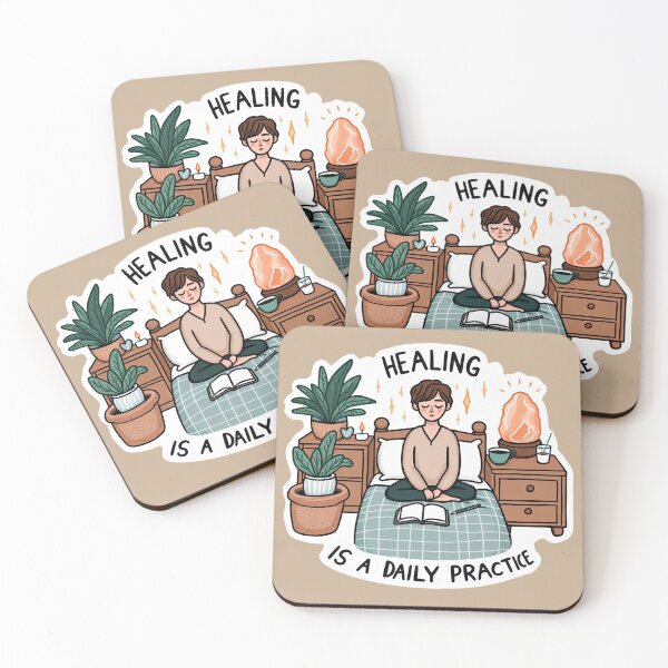 Item preview, Healing is a daily practice - positive affirmation meditation designed and sold by digilabs.