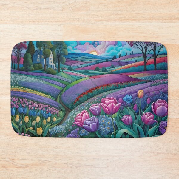 Item preview, Floral Field in Blues designed and sold by Nira Dabush.