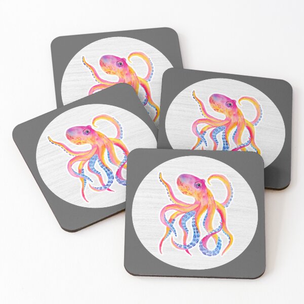 Item preview, Colorful Octupus Watercolor Drawing designed and sold by LivingColorful.