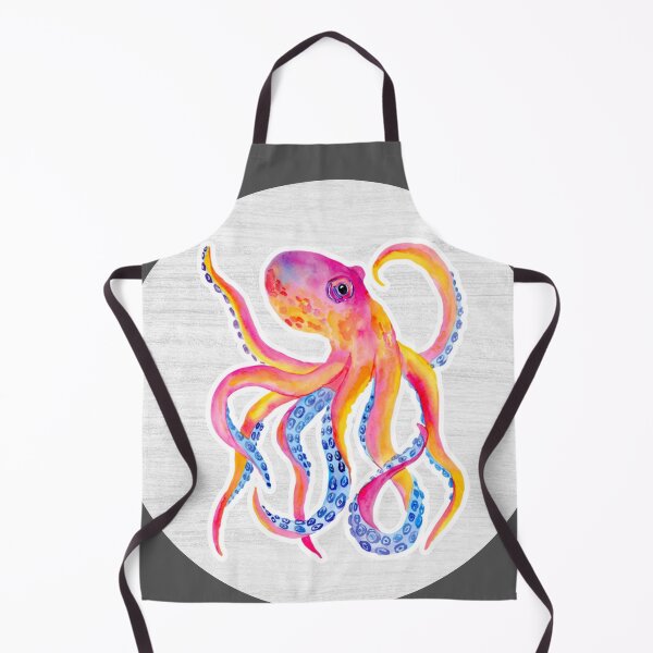 Item preview, Colorful Octupus Watercolor Drawing designed and sold by LivingColorful.