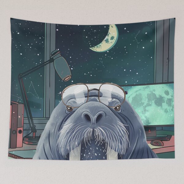 Item preview, Walrus in the cosmic office designed and sold by EtherealShadows.