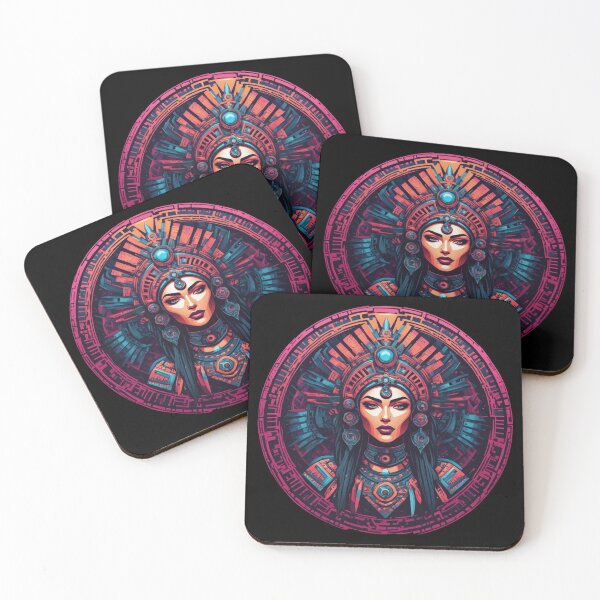 Item preview, Mayan Shaman Disc, Beautiful Tribal Girl, Psychedelic designed and sold by Burn-Ego.