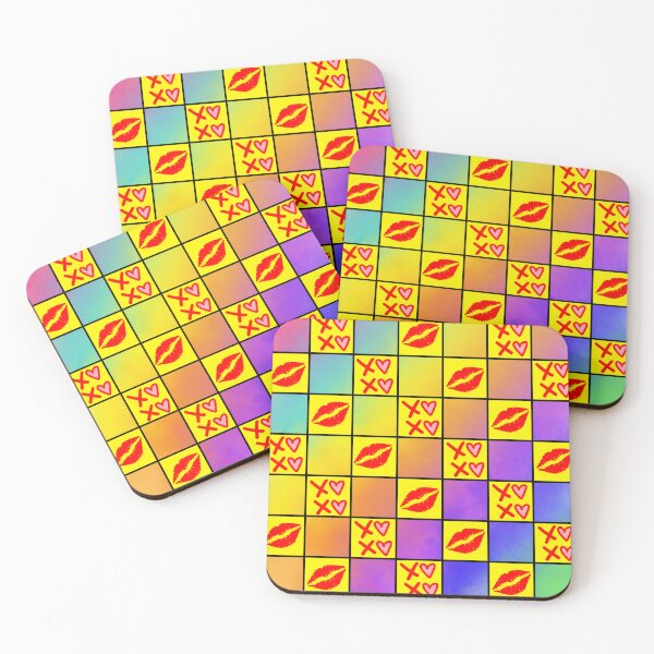 Item preview, Colourful Xoxo Kisses Romantic cute lovers Loveland designed and sold by LUCKYHAPPYFINDS.