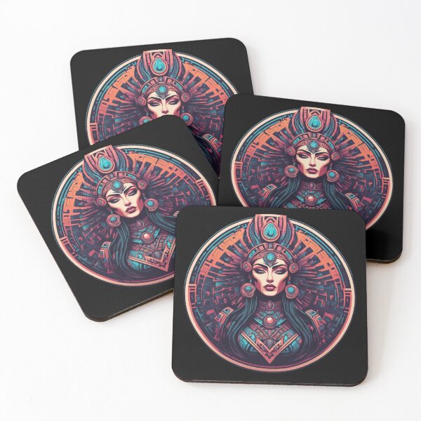 Item preview, Aztec Priestess Disc, Beautiful Tribal Girl, Psychedelic designed and sold by Burn-Ego.