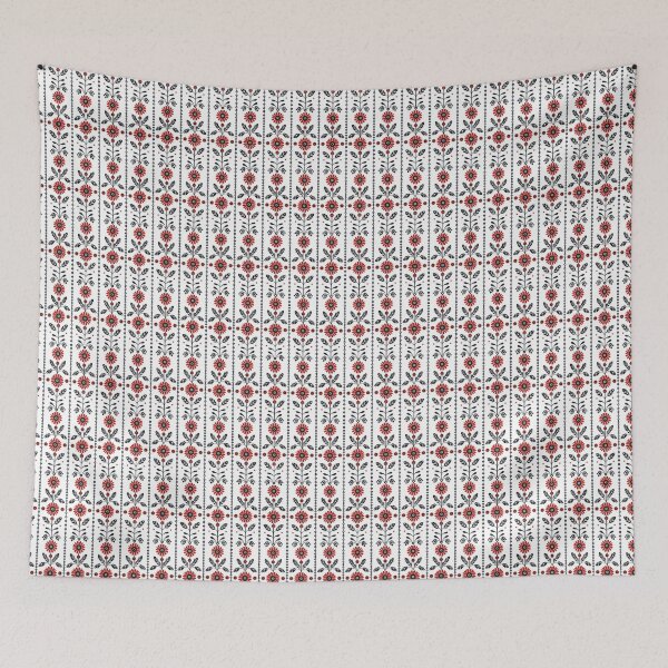 Item preview, FOLK PATTERN 1- RED FOLWERS designed and sold by JarredDoll.