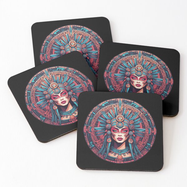 Item preview, Mayan Priestess Disc, Beautiful Tribal Girl, Psychedelic designed and sold by Burn-Ego.