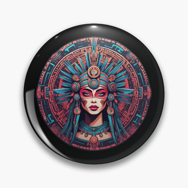 Item preview, Mayan Priestess Disc, Beautiful Tribal Girl, Psychedelic designed and sold by Burn-Ego.