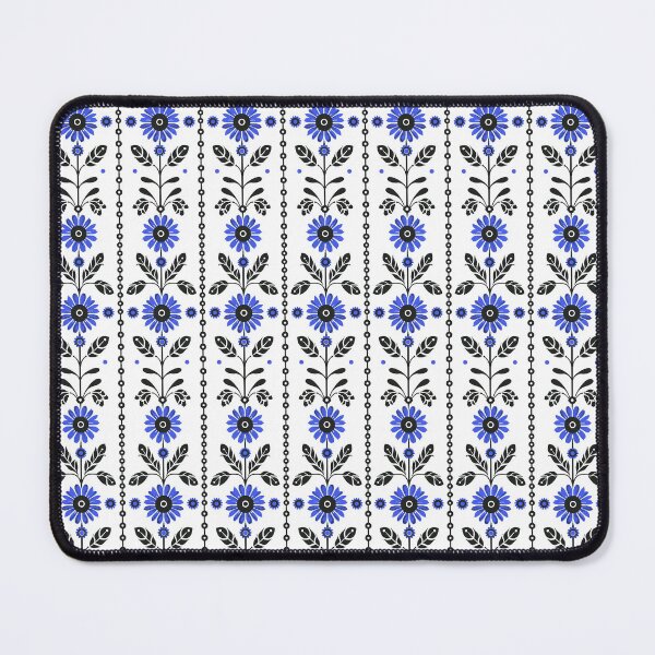 Item preview, FOLK PATTERN 1- BLUE FOLWERS designed and sold by JarredDoll.