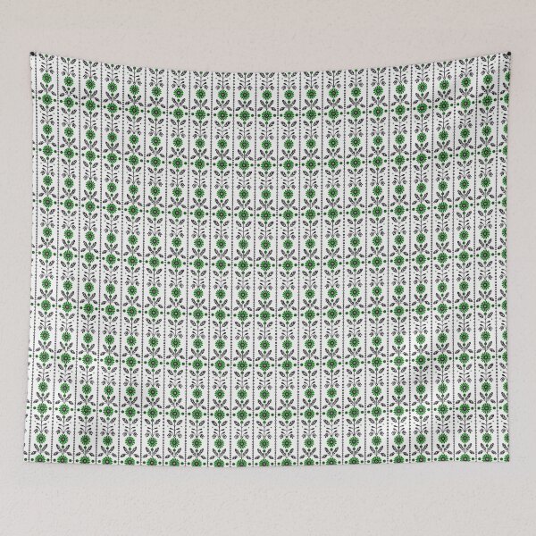 Item preview, FOLK PATTERN 1- GREEN FOLWERS designed and sold by JarredDoll.