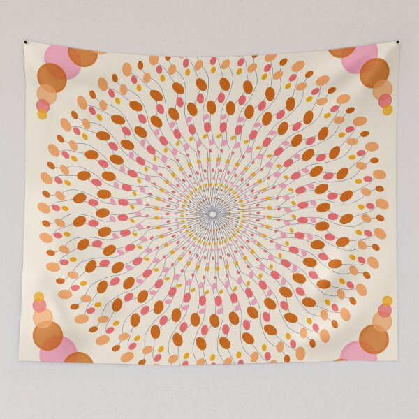 Item preview, Dotted Modern Floral with Stacked Circles  designed and sold by JaygiesDesign.