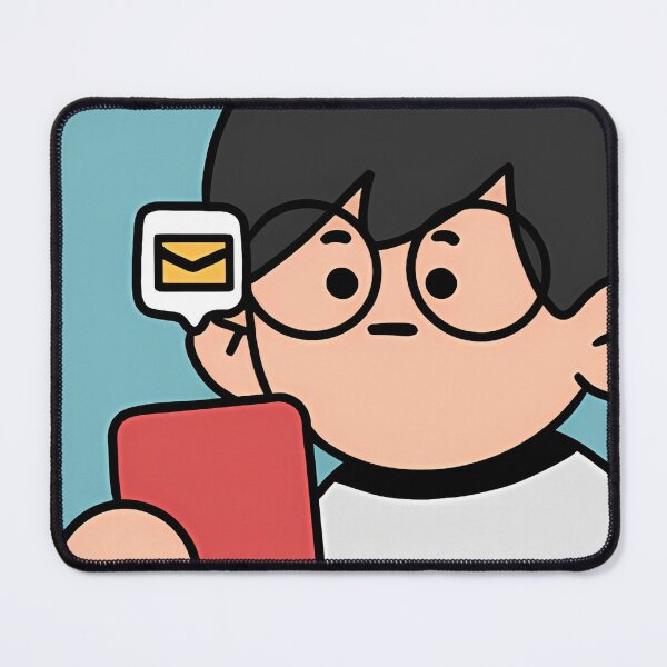 Item preview, cartoon boy texting designed and sold by RENCAMPOS.