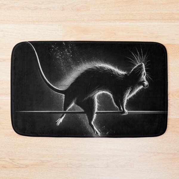 Item preview, Monochromatic Black And White Rat Pole Dancing  designed and sold by TomFrontierArt.