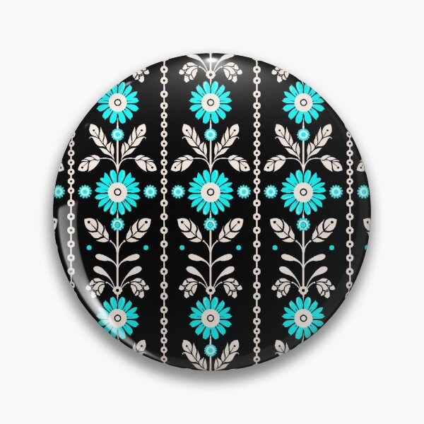 Item preview,  PATTERN 1- BLUE FOLWERS,BLACK BACKGROUND designed and sold by JarredDoll.