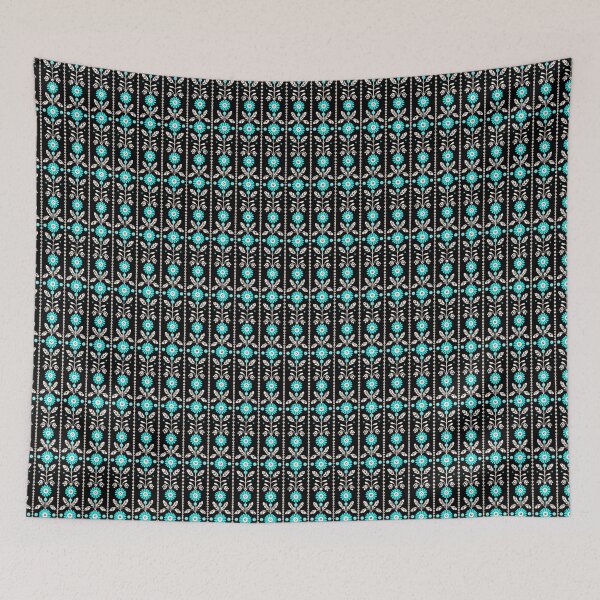 Item preview,  PATTERN 1- BLUE FOLWERS,BLACK BACKGROUND designed and sold by JarredDoll.