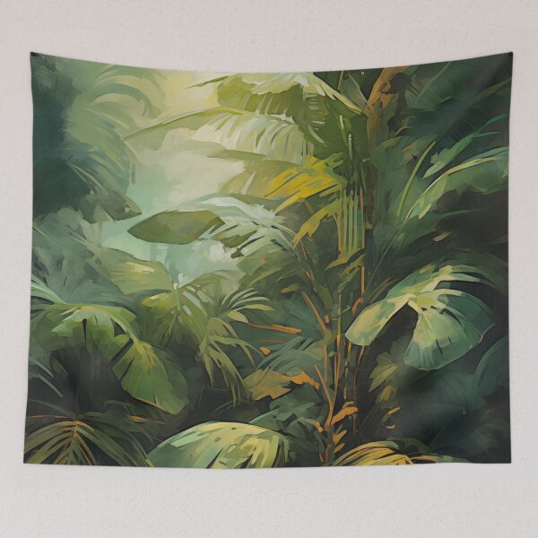 Item preview, Tropical foliage in the light | Impressionism designed and sold by AniDragonfly.