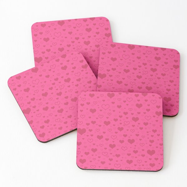 Item preview, Pink colored hearts pattern background designed and sold by SpinklyCreations.