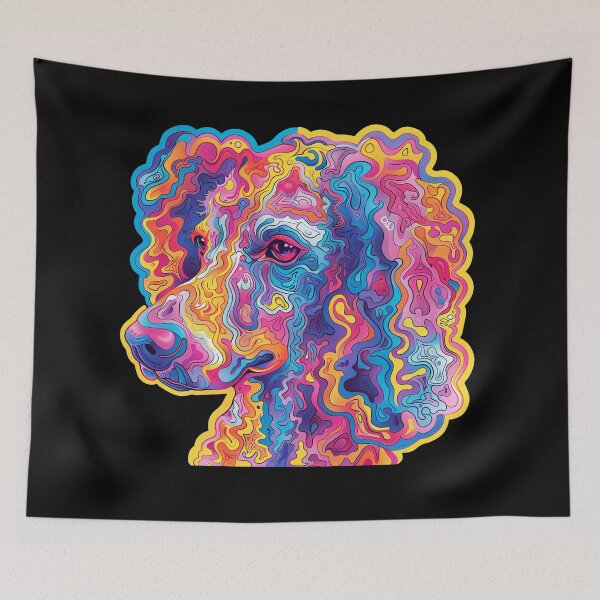 Item preview, Abstract colorful poodle designed and sold by FlowersColorful.