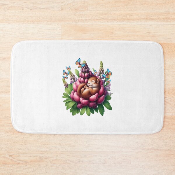 Item preview, Baby squirrel asleep in a flower  designed and sold by LoneAngel.