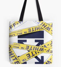 off white Tote Bag
