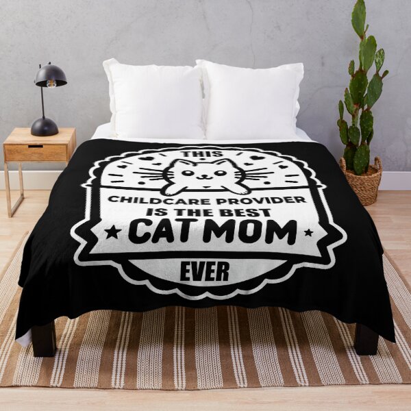 Item preview, This Childcare Provider Is The Best Cat Mom Ever Cute kitty design for Cats Mothers designed and sold by thebaronart.