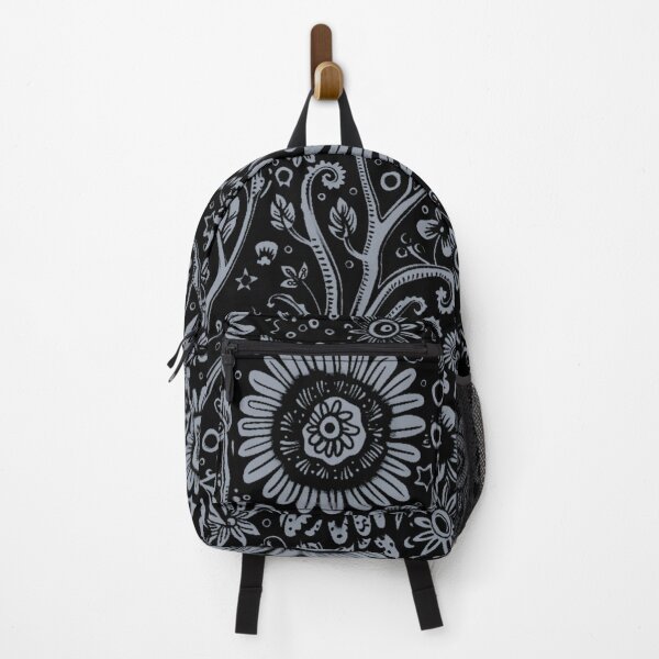 Item preview, PATTERN 2 - GRAY FOLWERS,BLACK BACKGROUND designed and sold by JarredDoll.