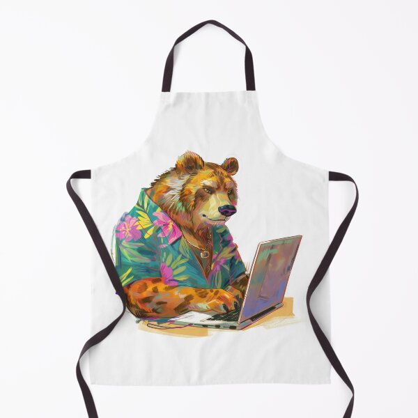 Item preview, Tech-Savvy Bear in Tropical Wear designed and sold by palmyst.