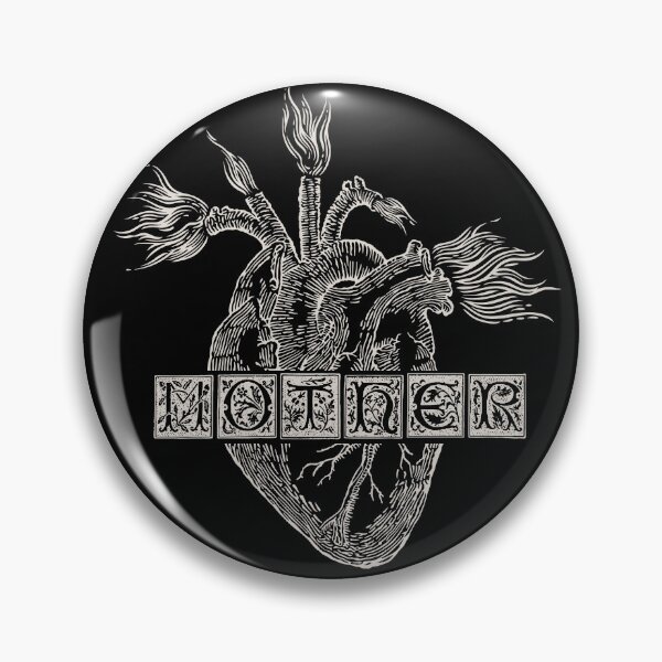 Item preview, Mother movie flaming heart white designed and sold by LapinMagnetik.