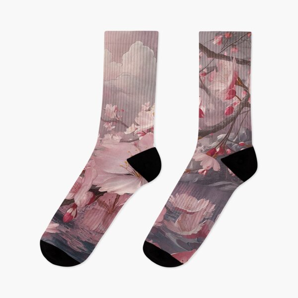 Item preview, Pink Sakura Dreams: Japanese Ukiyo-e Watercolor Prints designed and sold by The Digital Compass.