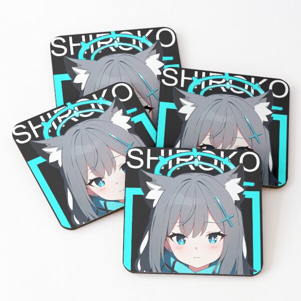 Aperçu de l'œuvre Shiroko Blue archive Chemise Sunaookami Shiroko chemise waifu bleu archive case Autocollants V2 créée et vendue par OhMyWaifuShop.