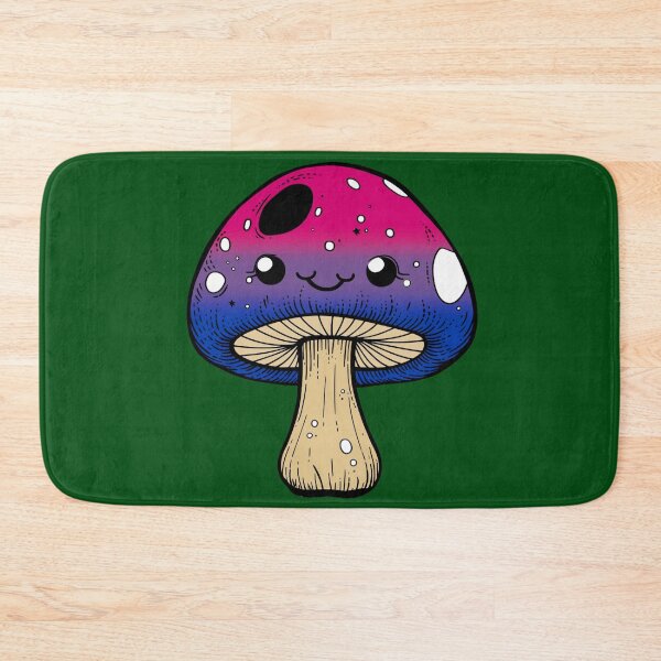 Item preview, Cute Bisexual Pride Flag Mushroom, Kawaii Bisexual Mushroom Design designed and sold by Travelslightly.