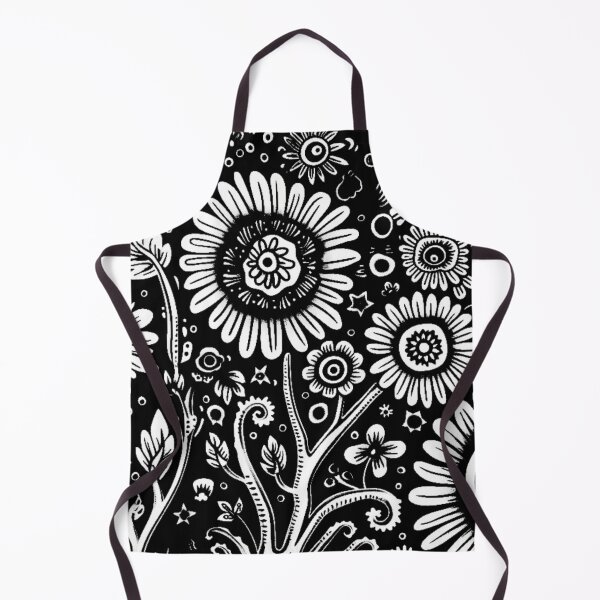 Item preview, PATTERN 2 - WHITE FOLWERS,BLACK BACKGROUND designed and sold by JarredDoll.