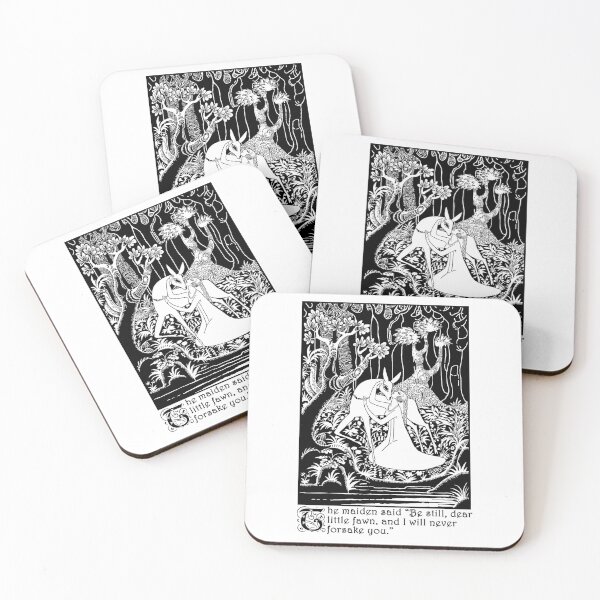 Item preview, Be Still Little Fawn, Kay Neilsen, Vintage Fairy Tale, Fairycore designed and sold by Proverbial Wisdom Design.