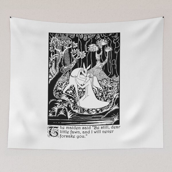 Item preview, Be Still Little Fawn, Kay Neilsen, Vintage Fairy Tale, Fairycore designed and sold by Proverbial Wisdom Design.