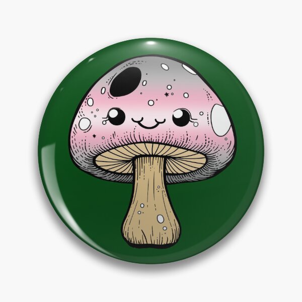 Item preview, Cute Demigirl Pride Flag Mushroom, Kawaii Demigirl Mushroom Design designed and sold by Travelslightly.