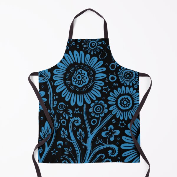Item preview, PATTERN 2 - BLUE FOLWERS,BLACK BACKGROUND designed and sold by JarredDoll.