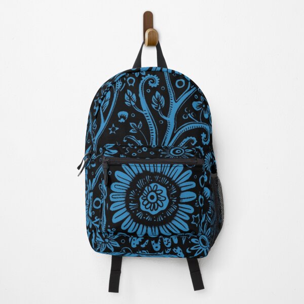 Item preview, PATTERN 2 - BLUE FOLWERS,BLACK BACKGROUND designed and sold by JarredDoll.