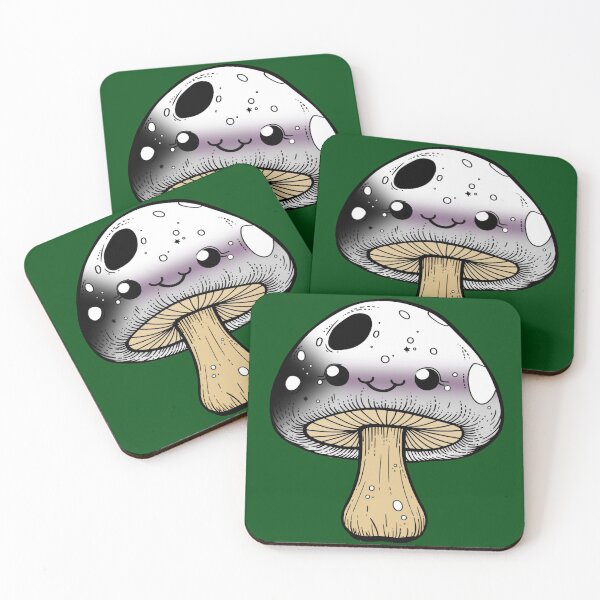 Item preview, Cute Demisexual Pride Flag Mushroom, Kawaii Demisexual Mushroom Design designed and sold by Travelslightly.
