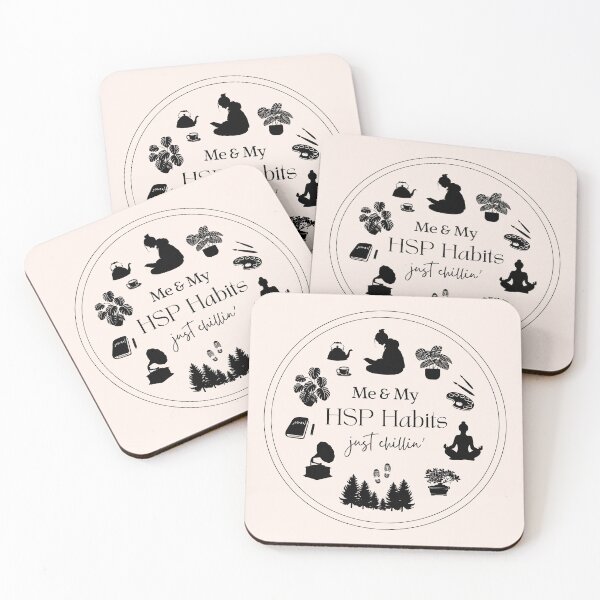 Item preview, Me & my HSP habits, just chillin’ - Silhouette vignette for the Highly Sensitive Person designed and sold by SusanDee.