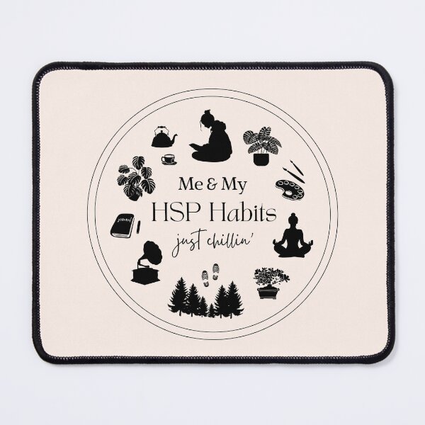 Item preview, Me & my HSP habits, just chillin’ - Silhouette vignette for the Highly Sensitive Person designed and sold by SusanDee.