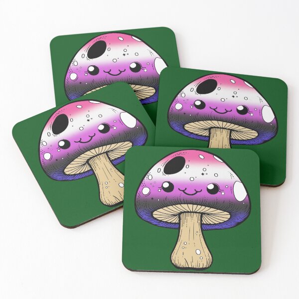Item preview, Cute Genderfluid Pride Flag Mushroom, Kawaii Genderfluid Mushroom Design designed and sold by Travelslightly.