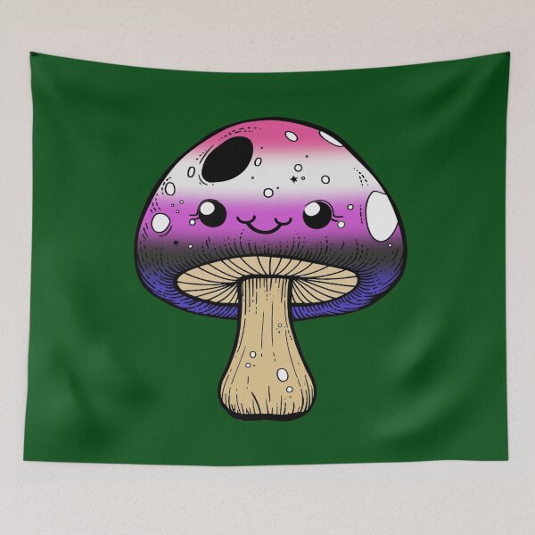 Item preview, Cute Genderfluid Pride Flag Mushroom, Kawaii Genderfluid Mushroom Design designed and sold by Travelslightly.