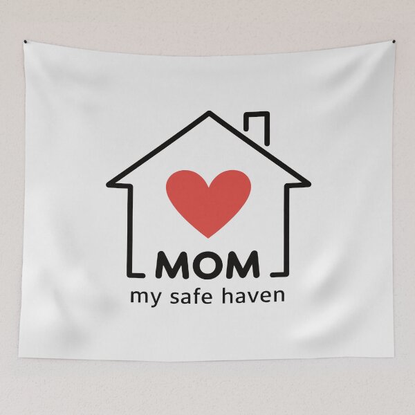 Item preview, Mom, My Safe Haven: Minimalist House with Heart designed and sold by HahaHandlesHub.