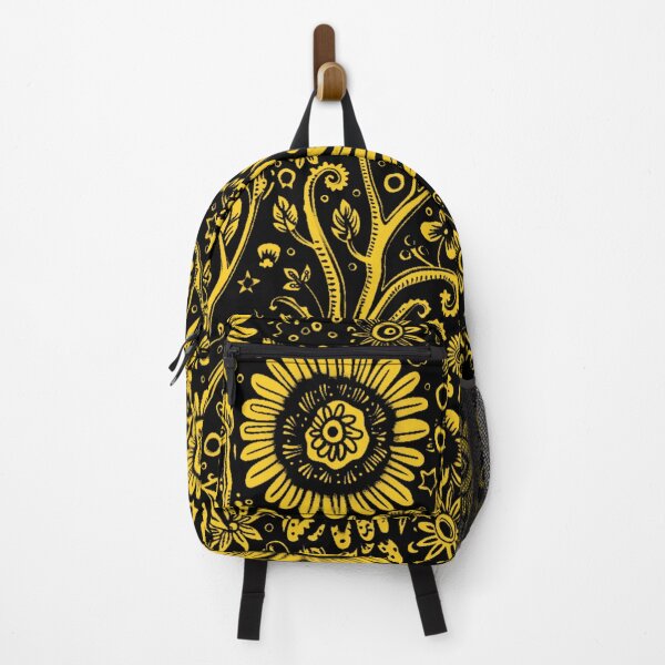 Item preview, PATTERN 2 - YELLOW FOLWERS,BLACK BACKGROUND designed and sold by JarredDoll.