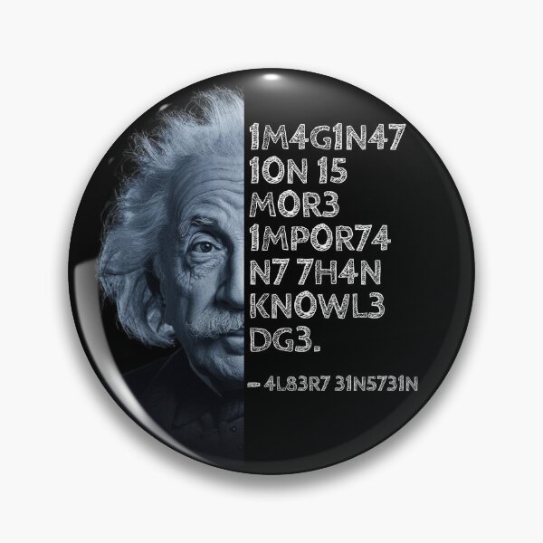 Item preview, Albert Einstein quote: Imagination is more important than knownledge. designed and sold by UrbanStoic.