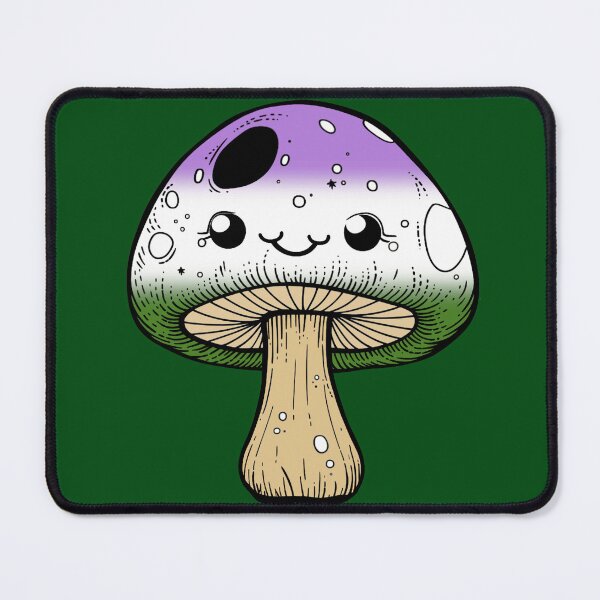 Item preview, Cute Genderqueer Pride Flag Mushroom, Kawaii Genderqueer Mushroom Design designed and sold by Travelslightly.